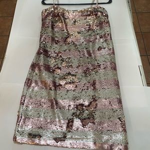 SEQUIN Pink & White Mini Dress